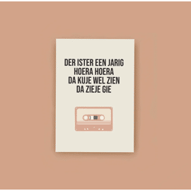 Postkaart Der ister een jarig / Atelier Moomade